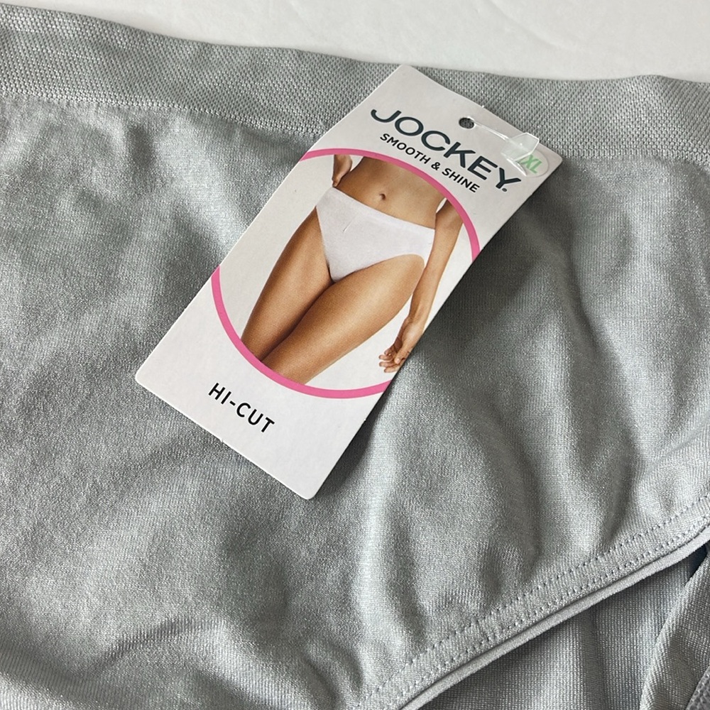 Jockey Smooth & Shine Hi-Cut Panties 3 Pairs Size XL / 8 - Picture 9 of 9